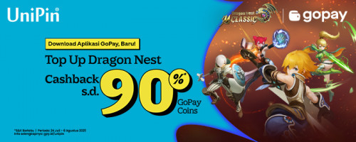 Top Up Dragon Nest Cashback 90% GoPay Coins!
